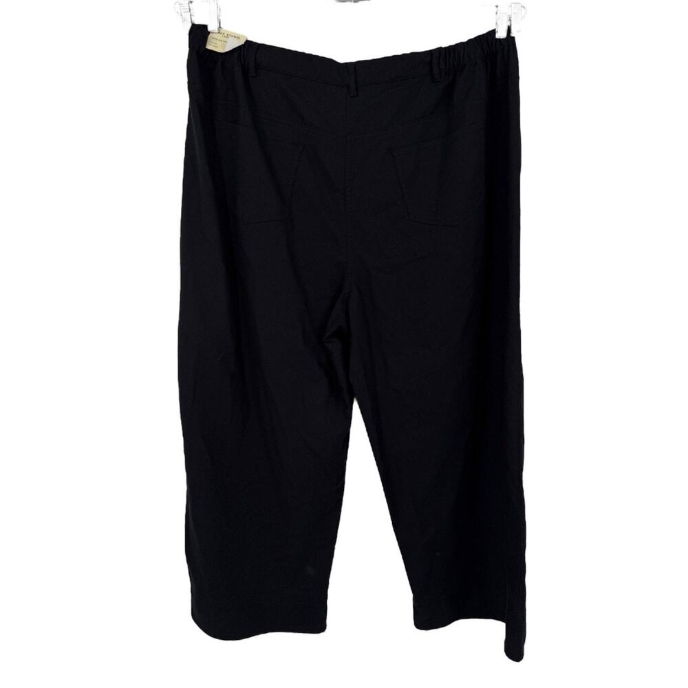 Max Studio pants wide leg trousers linen black size 3X - Picture 3 of 6
